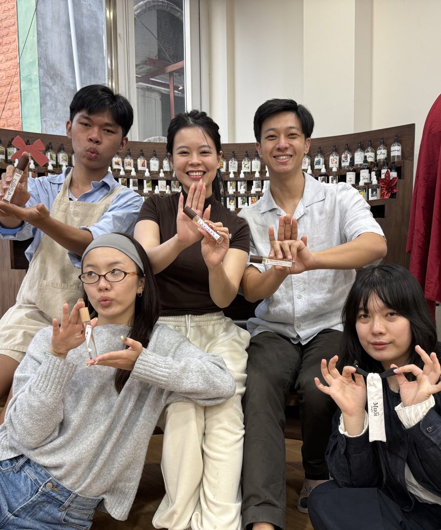 The 01 Digital team at a perfume workshop