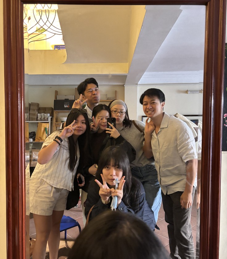 The 01 Digital team taking a mirror selfie