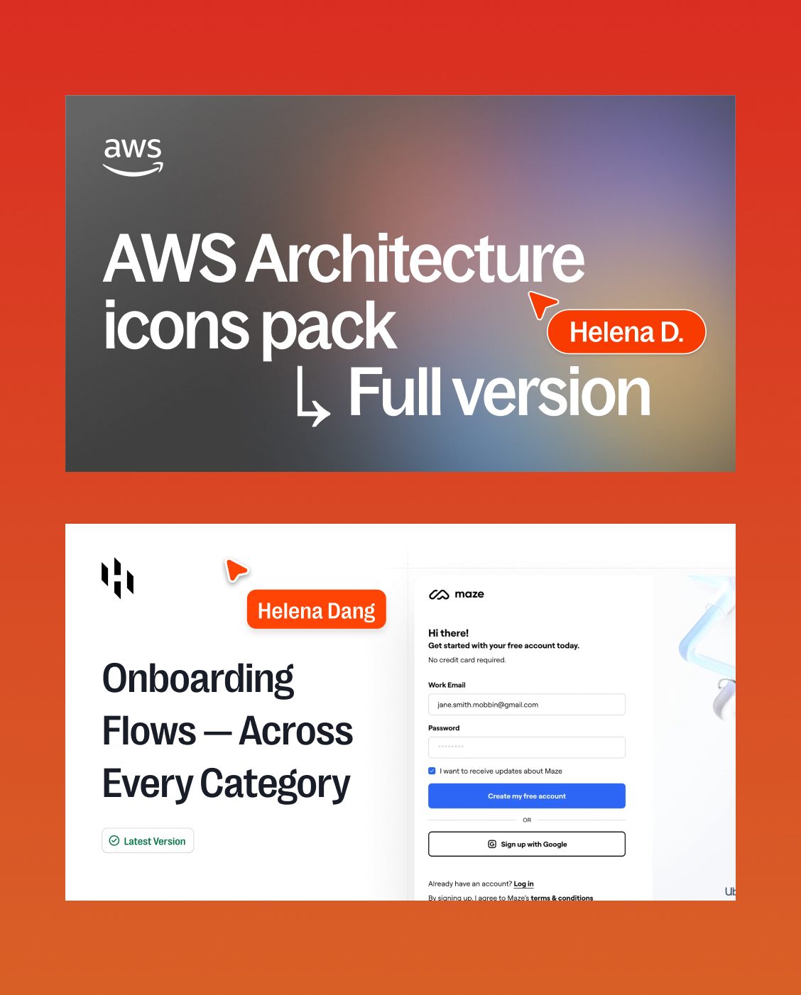 Free resources: AWS architecture icons pack and onboarding flows