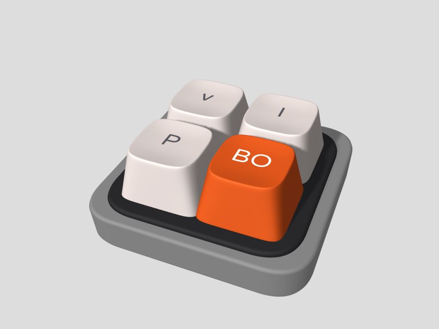 3D interactive keyboard keycaps